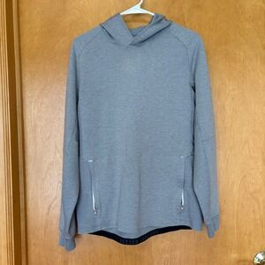 Lululemon Mens Gray Heathered Hoodie Zip Pockets Athleisure Size‎ M